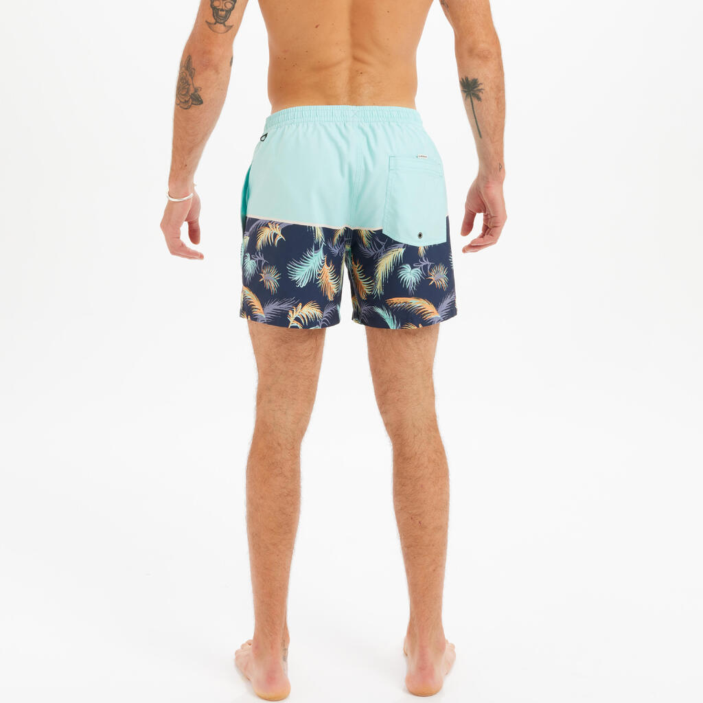 Men's short swim shorts QUIKSILVER VOLLEY TROPICAL blue